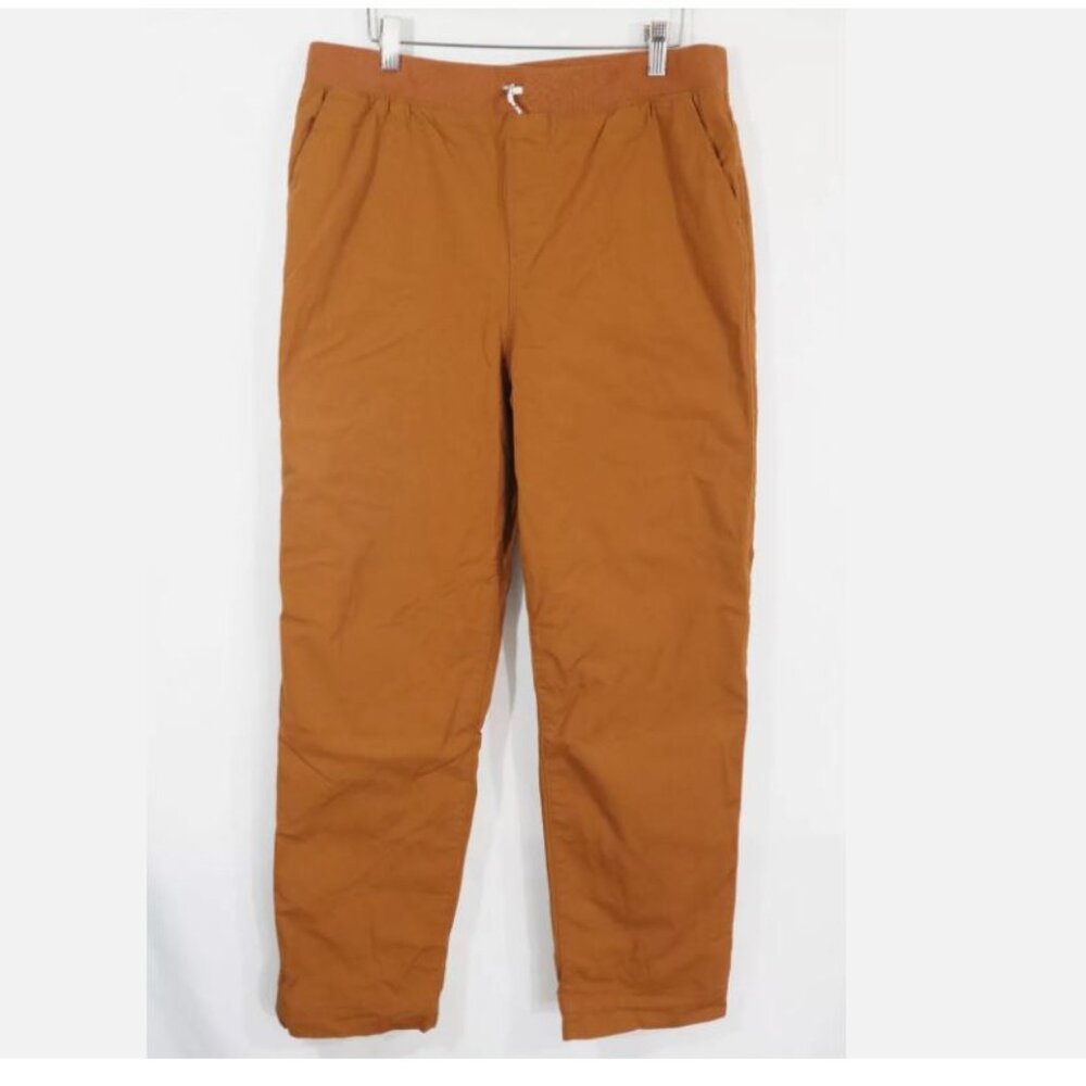 Lands End Iron Knee Stretch Jersey Lined Pull On Pants Size L 10/12 Husky